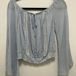 Charlotte Russe Striped Off-Shoulder Blouse